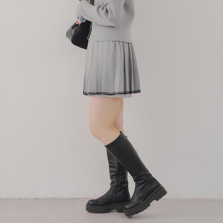 【セットアップ対応】裾ライン入りプリーツミニスカート | NICE CLAUP / OLIVE des OLIVE　OUTLET | 詳細画像23 