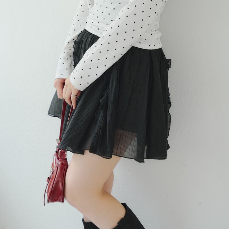 ブラック | 楊柳イレヘムミニスカート | RMAF　NICE CLAUP / OLIVE des OLIVE