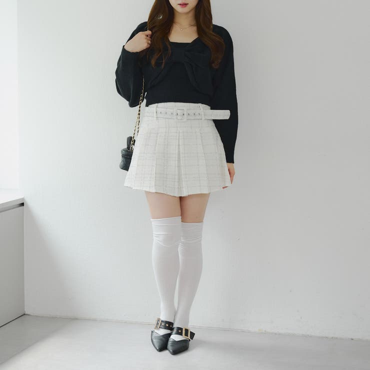 最終値下げ使用感ありd.i.a.ラメペイントミニスカート ラメツイードミニスカート[品番：NCLW0016637]｜NICE CLAUP / OLIVE