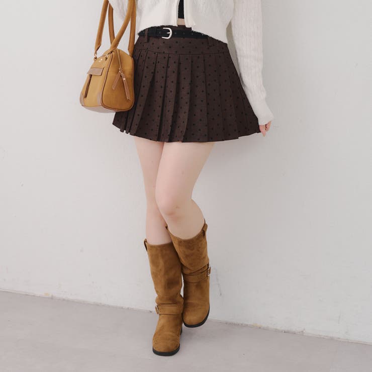 ドットベルト付プリーツミニスカート | NICE CLAUP / OLIVE des OLIVE　OUTLET | 詳細画像21 