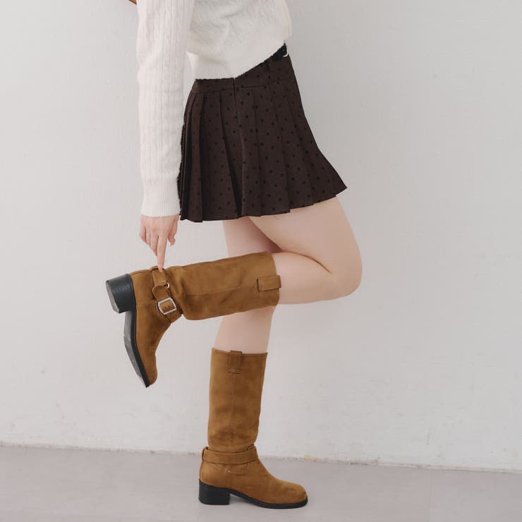 ドットベルト付プリーツミニスカート | NICE CLAUP / OLIVE des OLIVE　OUTLET | 詳細画像25 