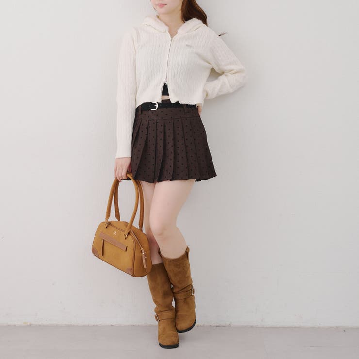 ドットベルト付プリーツミニスカート | NICE CLAUP / OLIVE des OLIVE　OUTLET | 詳細画像26 