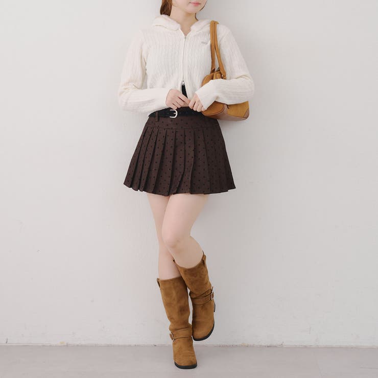 ドットベルト付プリーツミニスカート | NICE CLAUP / OLIVE des OLIVE　OUTLET | 詳細画像27 