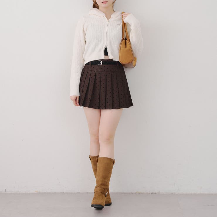 ドットベルト付プリーツミニスカート | NICE CLAUP / OLIVE des OLIVE　OUTLET | 詳細画像28 