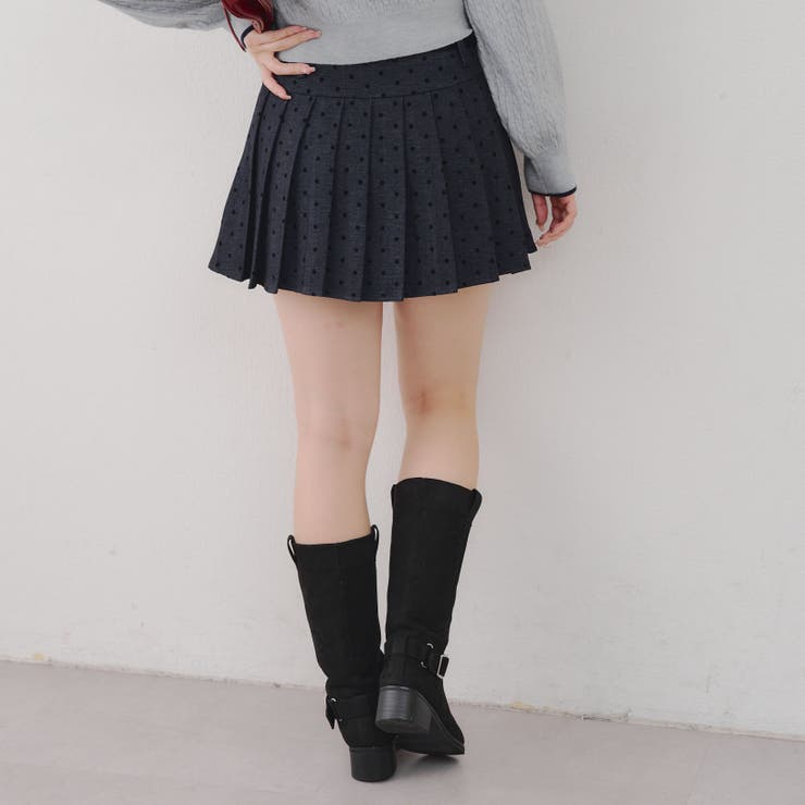 ドットベルト付プリーツミニスカート | NICE CLAUP / OLIVE des OLIVE　OUTLET | 詳細画像33 