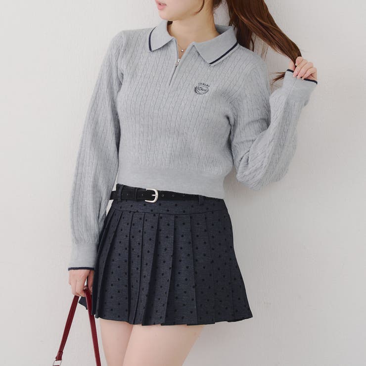 ドットベルト付プリーツミニスカート | NICE CLAUP / OLIVE des OLIVE　OUTLET | 詳細画像35 