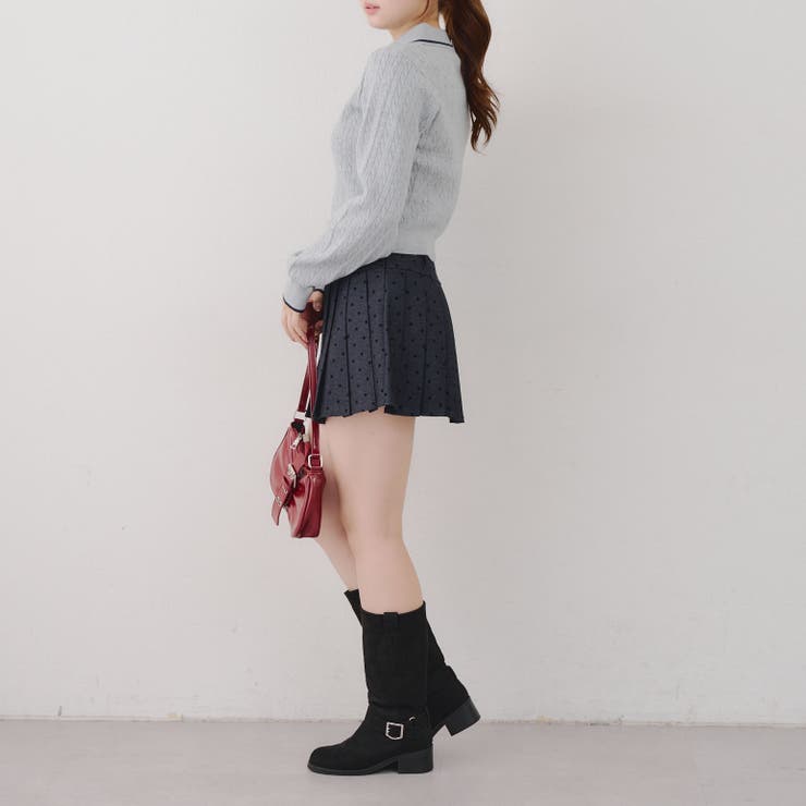 ドットベルト付プリーツミニスカート | NICE CLAUP / OLIVE des OLIVE　OUTLET | 詳細画像40 