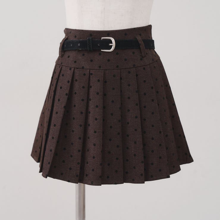 ドットベルト付プリーツミニスカート | NICE CLAUP / OLIVE des OLIVE　OUTLET | 詳細画像42 