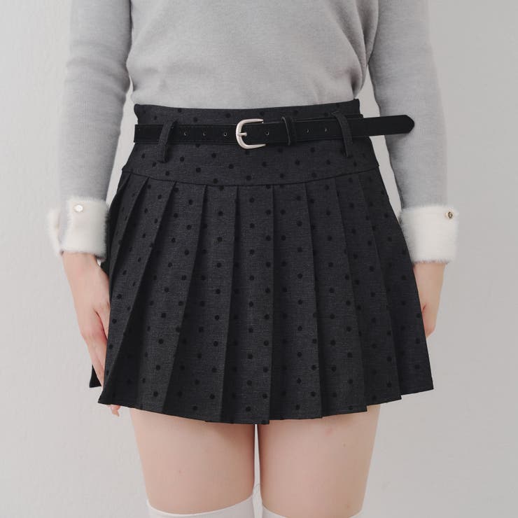 ドットベルト付プリーツミニスカート | NICE CLAUP / OLIVE des OLIVE　OUTLET | 詳細画像44 