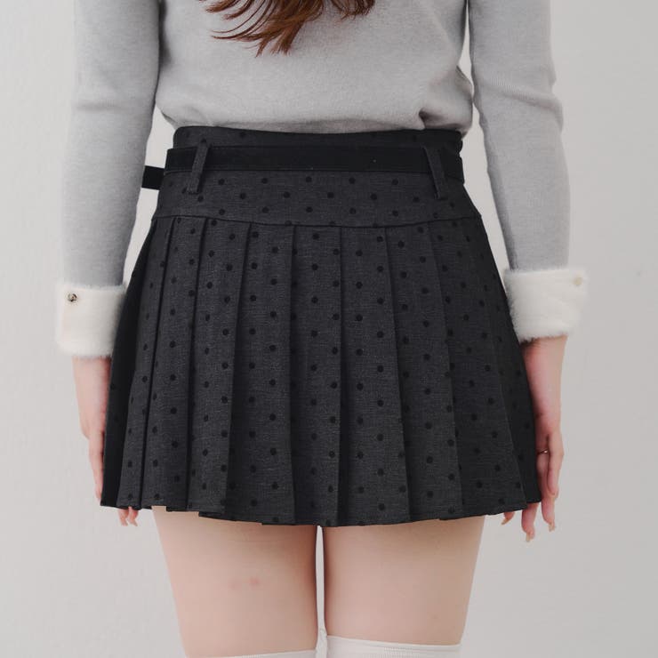 ドットベルト付プリーツミニスカート | NICE CLAUP / OLIVE des OLIVE　OUTLET | 詳細画像46 