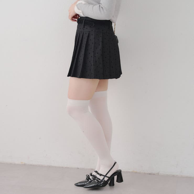 ドットベルト付プリーツミニスカート | NICE CLAUP / OLIVE des OLIVE　OUTLET | 詳細画像6 