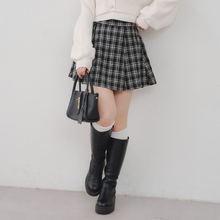 ブラック | 【ツイードコレクション】ラメツイードミニスカート | RMAF　NICE CLAUP / OLIVE des OLIVE