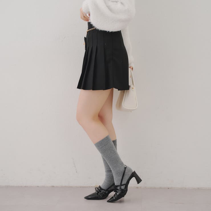 チャーム付プリーツミニスカート | NICE CLAUP / OLIVE des OLIVE　OUTLET | 詳細画像4 