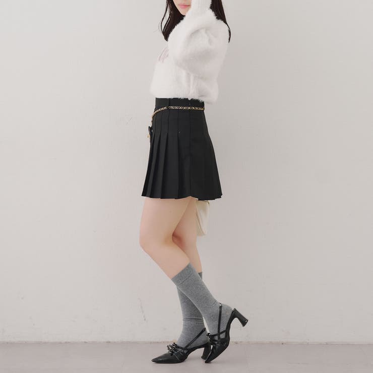 チャーム付プリーツミニスカート | NICE CLAUP / OLIVE des OLIVE　OUTLET | 詳細画像9 