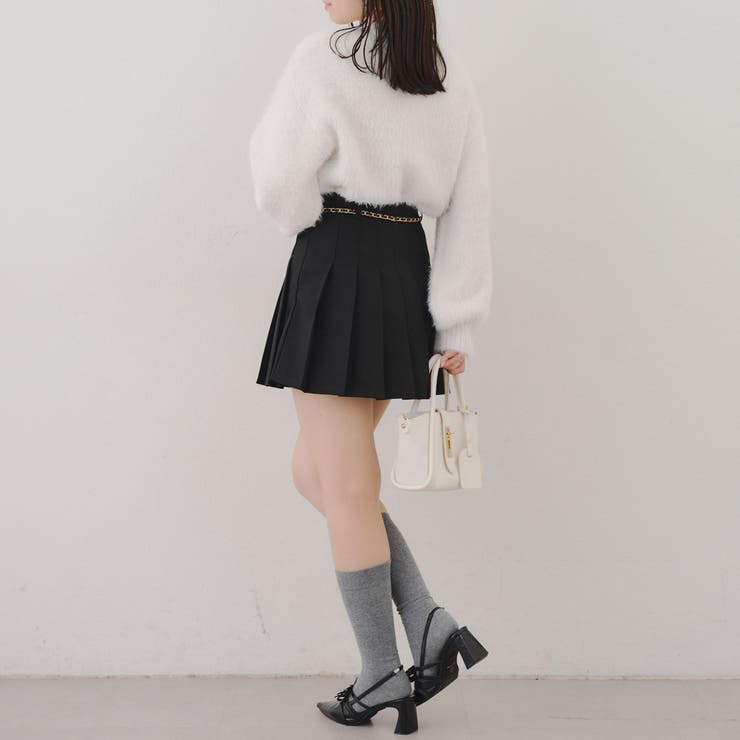 チャーム付プリーツミニスカート | NICE CLAUP / OLIVE des OLIVE　OUTLET | 詳細画像10 