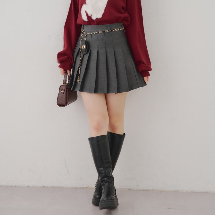 チャーム付プリーツミニスカート | NICE CLAUP / OLIVE des OLIVE　OUTLET | 詳細画像11 