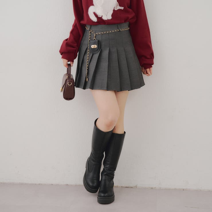 チャーム付プリーツミニスカート | NICE CLAUP / OLIVE des OLIVE　OUTLET | 詳細画像14 