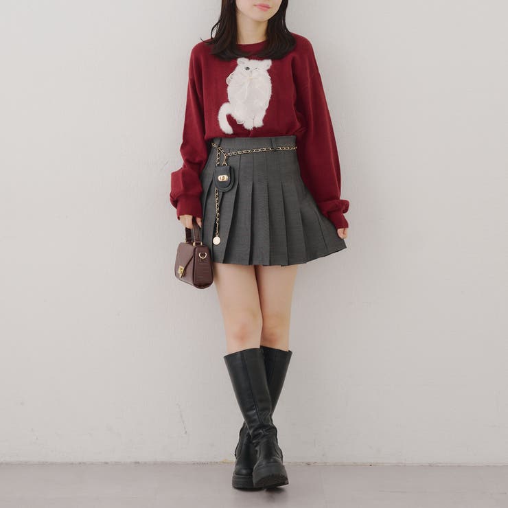 チャーム付プリーツミニスカート | NICE CLAUP / OLIVE des OLIVE　OUTLET | 詳細画像15 