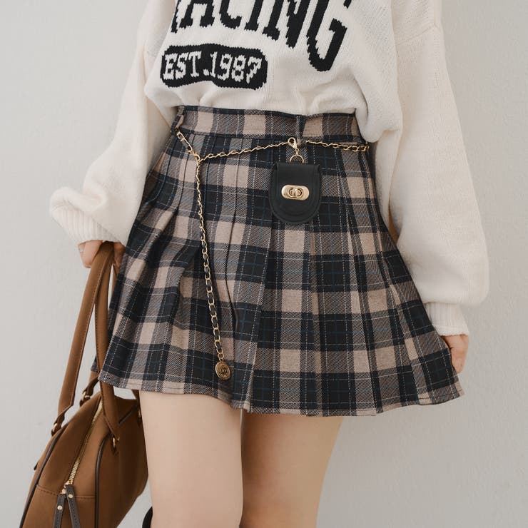 チャーム付プリーツミニスカート | NICE CLAUP / OLIVE des OLIVE　OUTLET | 詳細画像18 