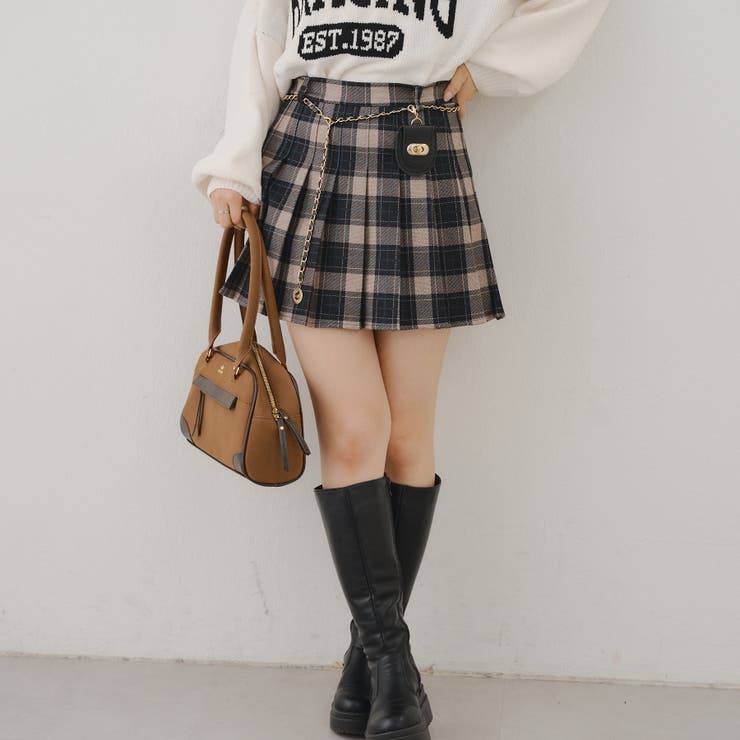 チャーム付プリーツミニスカート | NICE CLAUP / OLIVE des OLIVE　OUTLET | 詳細画像21 