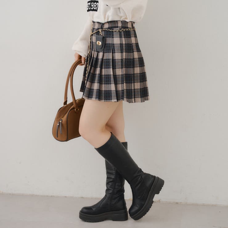 チャーム付プリーツミニスカート | NICE CLAUP / OLIVE des OLIVE　OUTLET | 詳細画像22 