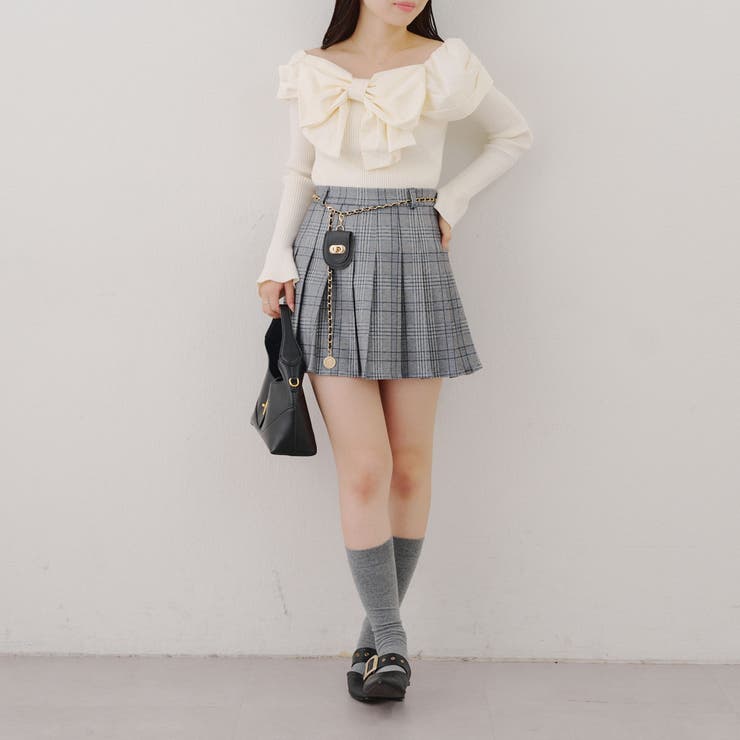 チャーム付プリーツミニスカート | NICE CLAUP / OLIVE des OLIVE　OUTLET | 詳細画像38 