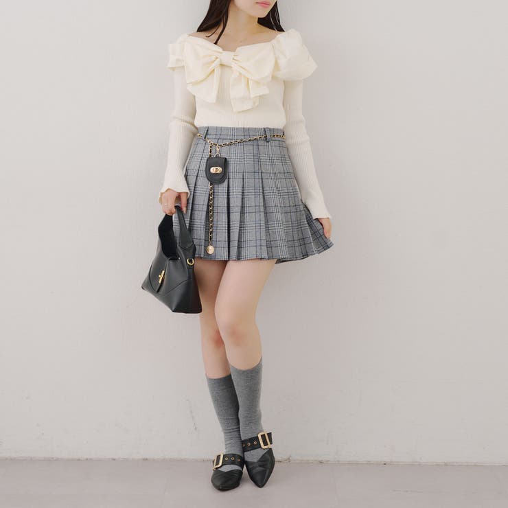 チャーム付プリーツミニスカート | NICE CLAUP / OLIVE des OLIVE　OUTLET | 詳細画像39 