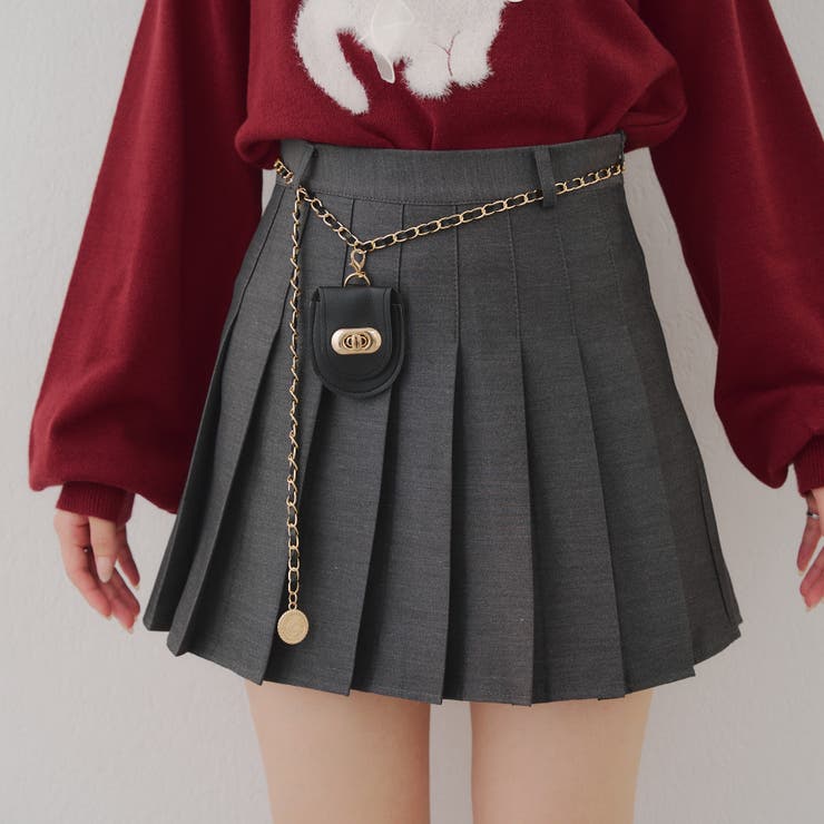 チャーム付プリーツミニスカート | NICE CLAUP / OLIVE des OLIVE　OUTLET | 詳細画像42 