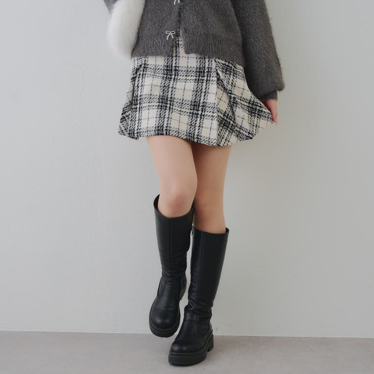 チェックプリーツミニスカート | RMAF　NICE CLAUP / OLIVE des OLIVE | 詳細画像4 