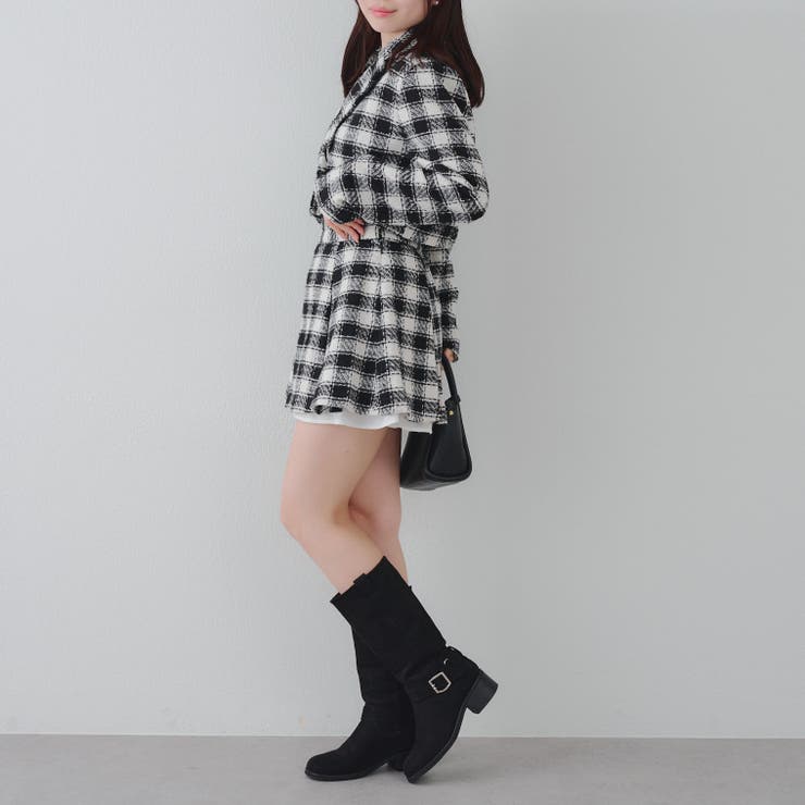 【セットアップ対応】ツイード裾チラリミニスカート | RMAF　NICE CLAUP / OLIVE des OLIVE | 詳細画像7 