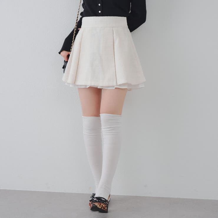 【セットアップ対応】ツイード裾チラリミニスカート | RMAF　NICE CLAUP / OLIVE des OLIVE | 詳細画像9 