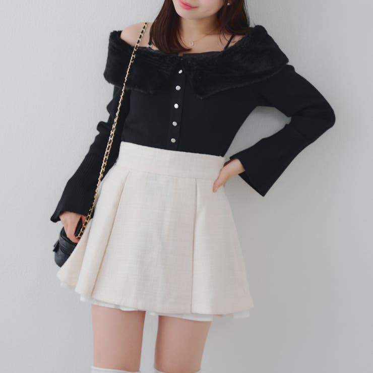 【セットアップ対応】ツイード裾チラリミニスカート | RMAF　NICE CLAUP / OLIVE des OLIVE | 詳細画像13 