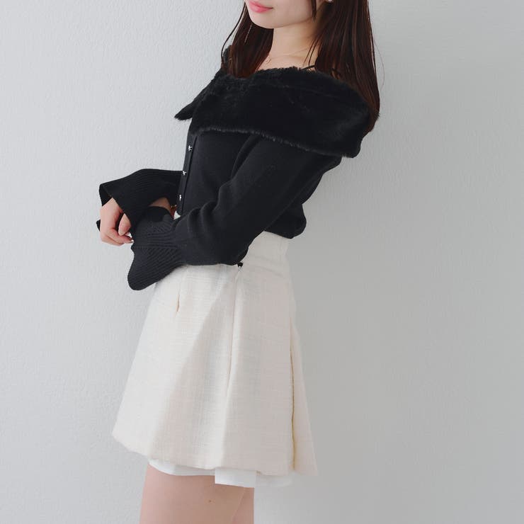 【セットアップ対応】ツイード裾チラリミニスカート | RMAF　NICE CLAUP / OLIVE des OLIVE | 詳細画像14 