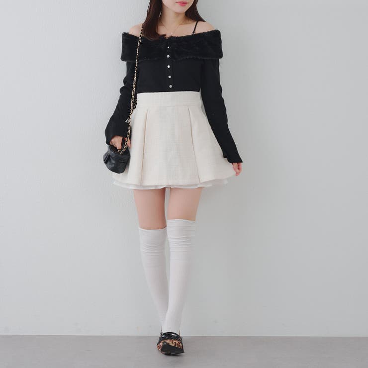 【セットアップ対応】ツイード裾チラリミニスカート | RMAF　NICE CLAUP / OLIVE des OLIVE | 詳細画像15 