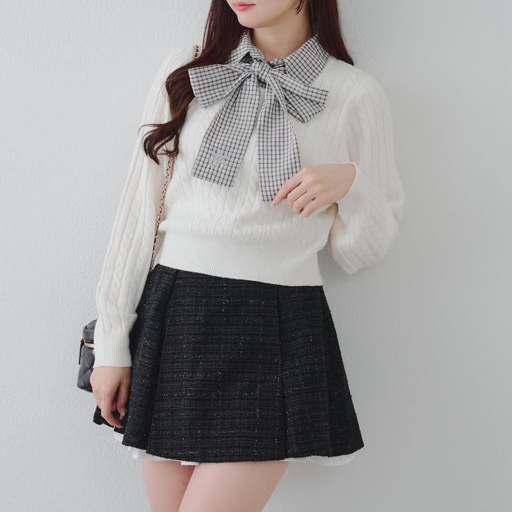 【セットアップ対応】ツイード裾チラリミニスカート | RMAF　NICE CLAUP / OLIVE des OLIVE | 詳細画像27 