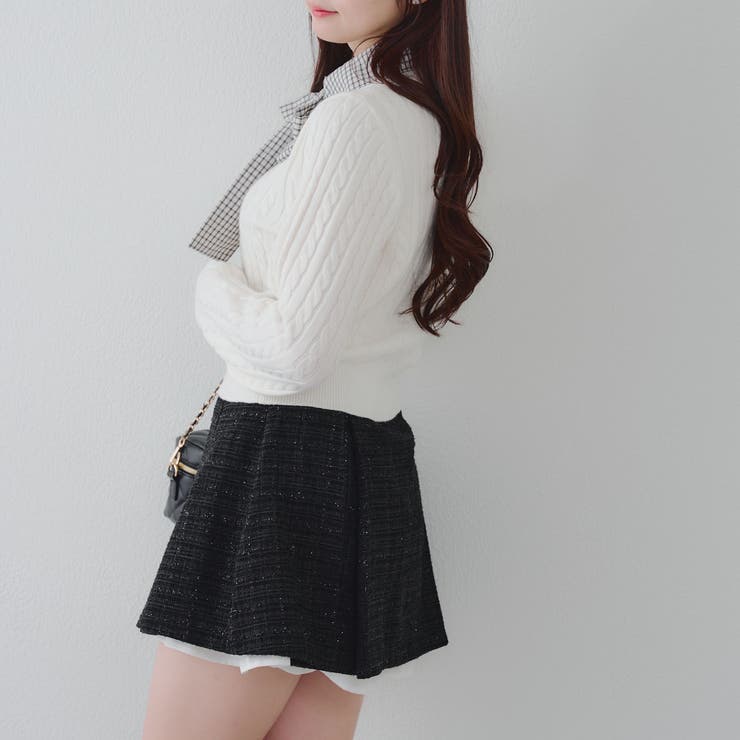 【セットアップ対応】ツイード裾チラリミニスカート | RMAF　NICE CLAUP / OLIVE des OLIVE | 詳細画像28 