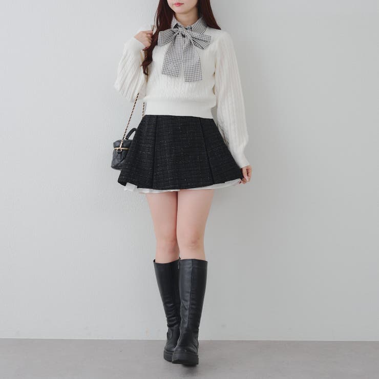 【セットアップ対応】ツイード裾チラリミニスカート | RMAF　NICE CLAUP / OLIVE des OLIVE | 詳細画像29 