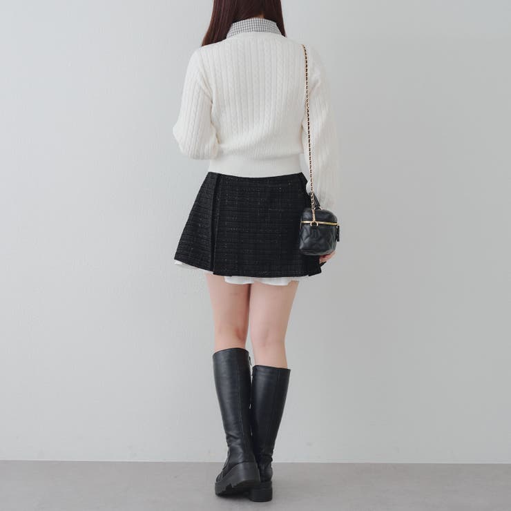 【セットアップ対応】ツイード裾チラリミニスカート | RMAF　NICE CLAUP / OLIVE des OLIVE | 詳細画像32 