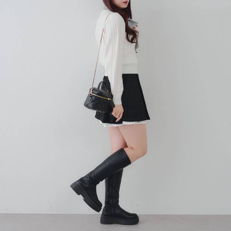 【セットアップ対応】ツイード裾チラリミニスカート | RMAF　NICE CLAUP / OLIVE des OLIVE | 詳細画像33 