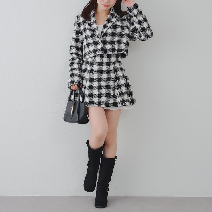 【セットアップ対応】ツイード裾チラリミニスカート | RMAF　NICE CLAUP / OLIVE des OLIVE | 詳細画像5 