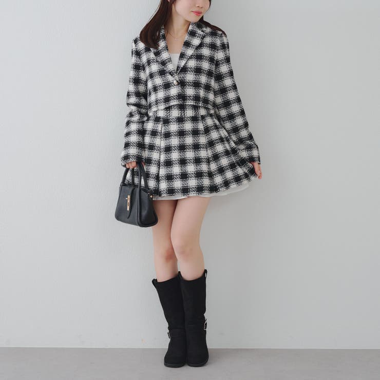 【セットアップ対応】ツイード裾チラリミニスカート | RMAF　NICE CLAUP / OLIVE des OLIVE | 詳細画像6 