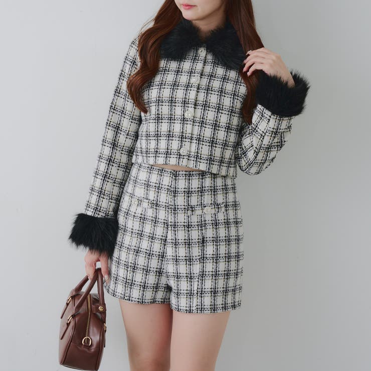 【Holiday collection】ツイードショートパンツ | NICE CLAUP / OLIVE des OLIVE　OUTLET | 詳細画像3 