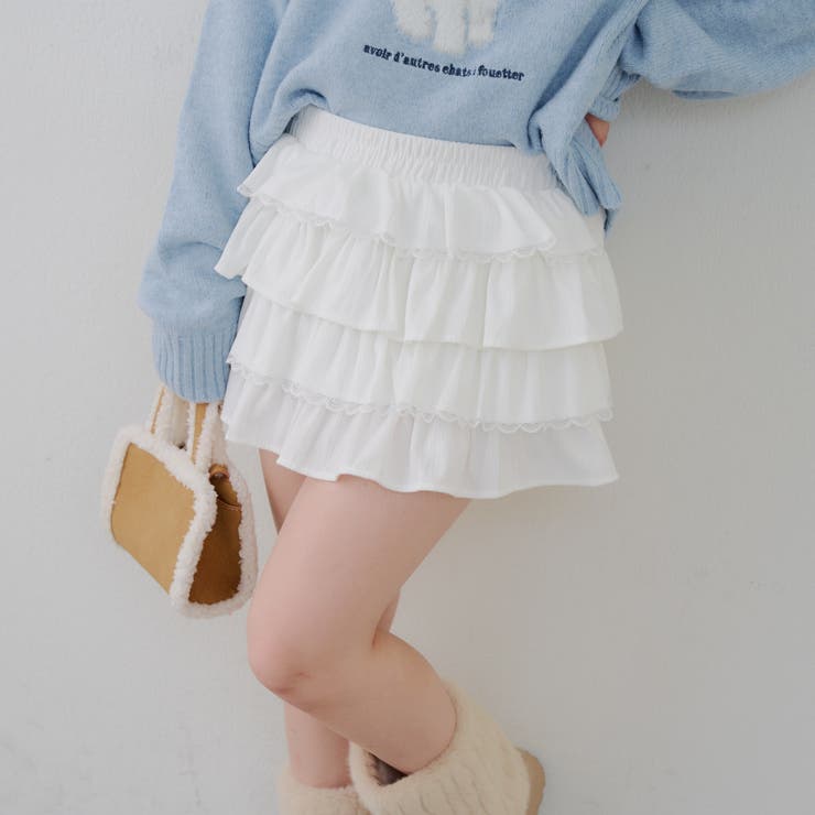 レースフリルミニスカート | NICE CLAUP / OLIVE des OLIVE　OUTLET | 詳細画像2 