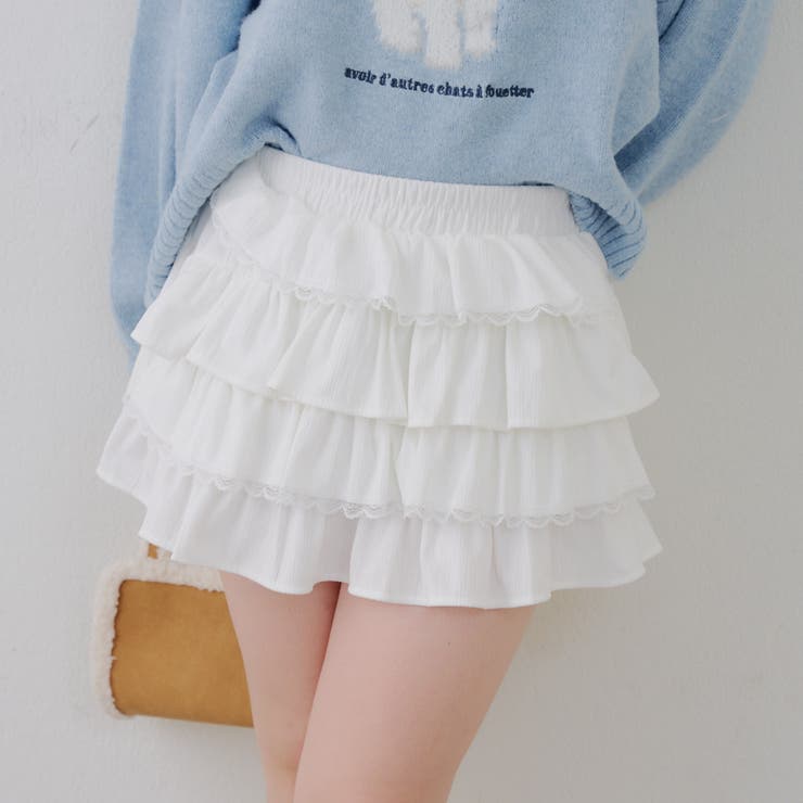 レースフリルミニスカート | NICE CLAUP / OLIVE des OLIVE　OUTLET | 詳細画像3 