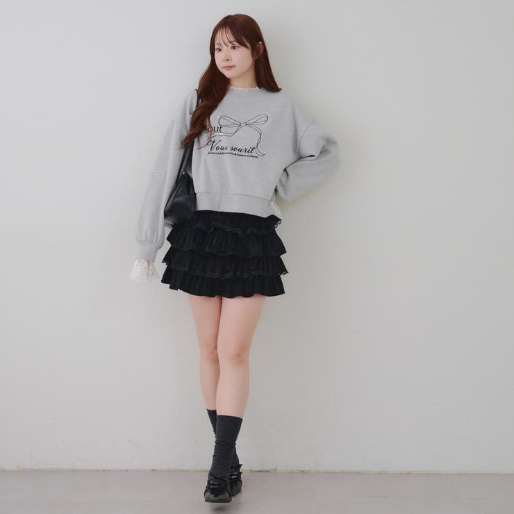 レースフリルミニスカート | NICE CLAUP / OLIVE des OLIVE　OUTLET | 詳細画像19 