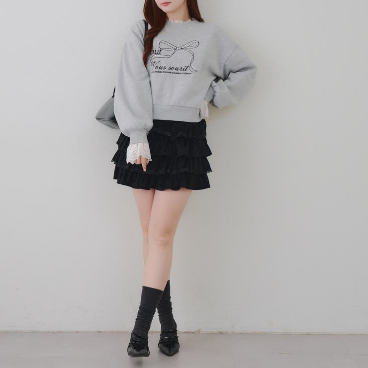 レースフリルミニスカート | NICE CLAUP / OLIVE des OLIVE　OUTLET | 詳細画像23 