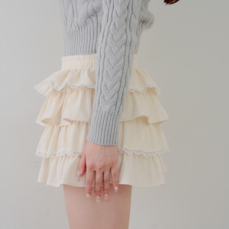 レースフリルミニスカート | NICE CLAUP / OLIVE des OLIVE　OUTLET | 詳細画像34 