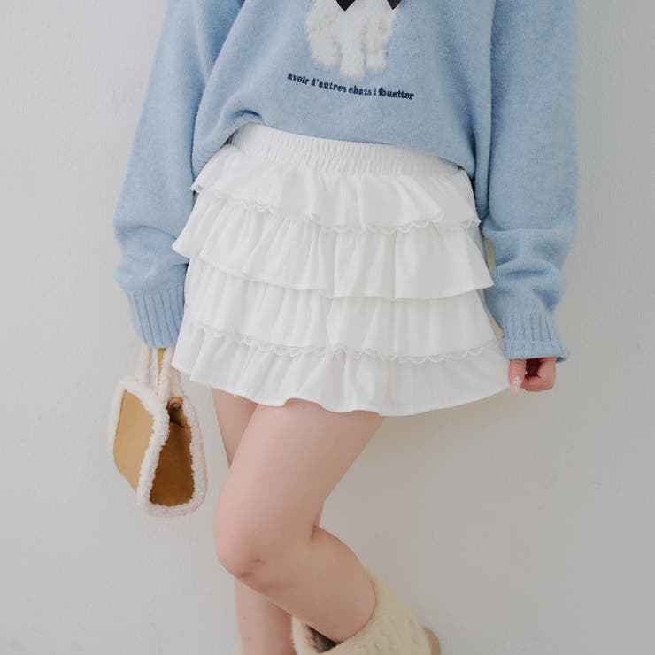 オフ | レースフリルミニスカート | NICE CLAUP / OLIVE des OLIVE　OUTLET