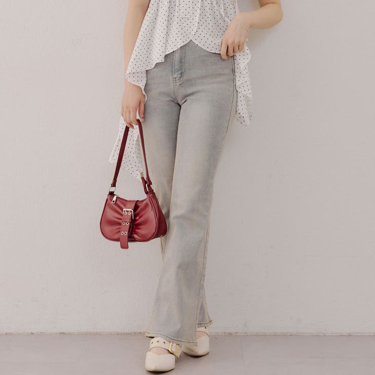 【2サイズ展開】デニムフレアパンツ | NICE CLAUP / OLIVE des OLIVE　OUTLET | 詳細画像2 