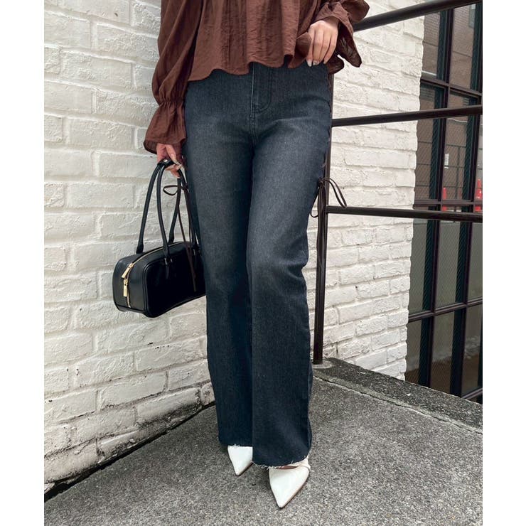 脇レースアップフレアパンツ | NICE CLAUP / OLIVE des OLIVE　OUTLET | 詳細画像2 